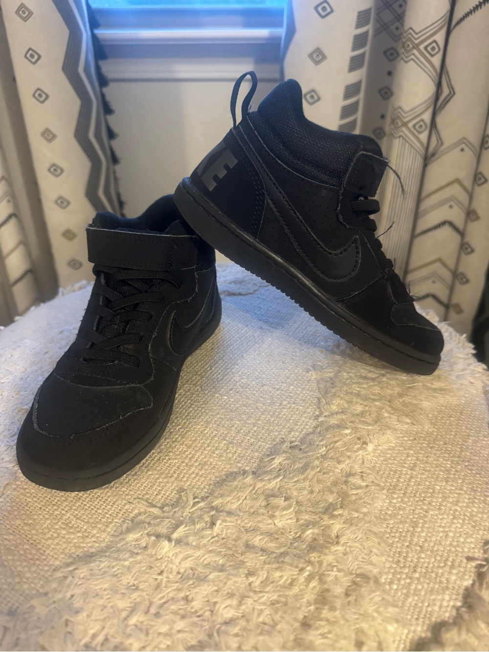 Nike Black High-Top Sneakers with Swoosh